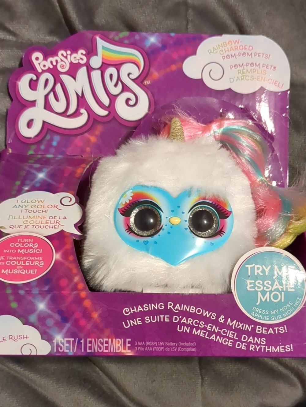 Pomsies Kumies Rainbow Charged Pom-pom Pet